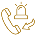 Electrician An icon of a phone with an arrow pointing to it, perfect for contacting an electrician.